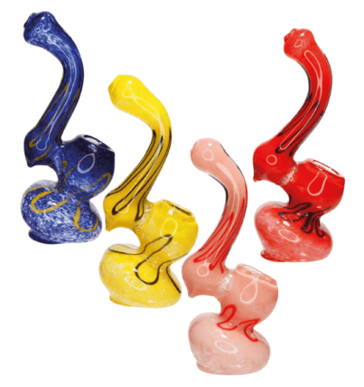 4 in – Multicolor Mini Glass Bubbler Lines