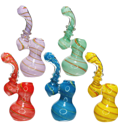 5 in - Mini Glass Bubbler Streaky